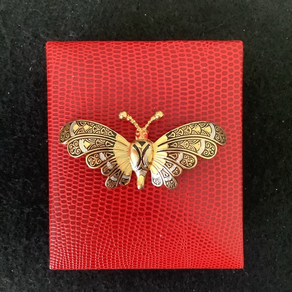 Vintage SPAIN Damascene brooch. - Picture 2 of 4